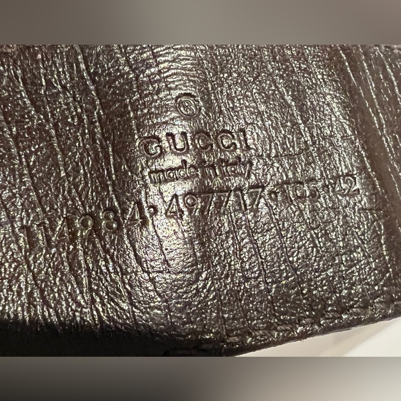 Gucci monogram GG brown canvas belt Sz 42 - Picture 6 of 6